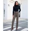 imageGRAPENT Corduroy Pants for Women High Wasited Straight Leg Elastic Waist Stretchy Casual Work Pants Fall Winter TrousersDark Gray