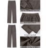 imageGRAPENT Corduroy Pants for Women High Wasited Straight Leg Elastic Waist Stretchy Casual Work Pants Fall Winter TrousersDark Gray