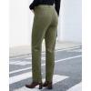 imageGRAPENT Corduroy Pants for Women High Wasited Straight Leg Elastic Waist Stretchy Casual Work Pants Fall Winter TrousersOlive Green