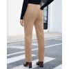 imageGRAPENT Corduroy Pants for Women High Wasited Straight Leg Elastic Waist Stretchy Casual Work Pants Fall Winter TrousersPale Khaki
