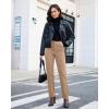 imageGRAPENT Corduroy Pants for Women High Wasited Straight Leg Elastic Waist Stretchy Casual Work Pants Fall Winter TrousersPale Khaki