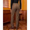 imageGRAPENT Corduroy Wide Leg Pants Woman High Waisted Trendy Fall Work Casual Elastic Waist Duo Button Welt Pocket TrousersCocoa Brown