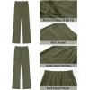 imageGRAPENT Corduroy Wide Leg Pants Woman High Waisted Trendy Fall Work Casual Elastic Waist Duo Button Welt Pocket TrousersOlive Green