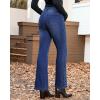 imageGRAPENT Flare Jeans for Women High Waisted Trendy Wide Leg Embellished Rhinestone Sparkly Concert Stretchy Denim PantsDarkness Blue