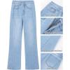 imageGRAPENT Flare Jeans for Women High Waisted Trendy Wide Leg Embellished Rhinestone Sparkly Concert Stretchy Denim PantsLakeside Blue