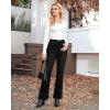 imageGRAPENT Flare Jeans for Women High Waisted Trendy Wide Leg Embellished Rhinestone Sparkly Concert Stretchy Denim PantsWashed Black