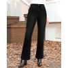 imageGRAPENT Flare Jeans for Women High Waisted Trendy Wide Leg Embellished Rhinestone Sparkly Concert Stretchy Denim PantsWashed Black