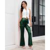 imageGRAPENT Sequin Pants for Women Flare High Waisted Pull On Elastic Waist Party Club Night Out Dance Stretch Sparkly PantsDark Green