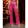 imageGRAPENT Sequin Pants for Women Flare High Waisted Pull On Elastic Waist Party Club Night Out Dance Stretch Sparkly PantsHot Pink