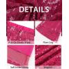 imageGRAPENT Sequin Pants for Women Flare High Waisted Pull On Elastic Waist Party Club Night Out Dance Stretch Sparkly PantsHot Pink