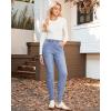 imageGRAPENT Skinny Jeans for Women High Waisted Trendy Pull On Elastic Waist Slim Jeggings Stretch Denim Pants Trouser JeansLakeside Blue