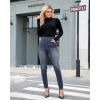 imageGRAPENT Skinny Jeans for Women High Waisted Trendy Pull On Elastic Waist Slim Jeggings Stretch Denim Pants Trouser JeansVintage Sapphire Blue