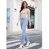 imageGRAPENT Straight Leg Jeans for Women Trendy High Waisted Classic Stretchy Denim Pants Casual Trouser Jeans with PocketsLakeside Blue