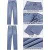 imageGRAPENT Straight Leg Jeans for Women Trendy High Waisted Classic Stretchy Denim Pants Casual Trouser Jeans with PocketsMedium Blue