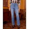 imageGRAPENT Straight Leg Jeans for Women Trendy High Waisted Classic Stretchy Denim Pants Casual Trouser Jeans with PocketsMedium Blue