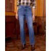 imageGRAPENT Straight Leg Jeans for Women Trendy High Waisted Classic Stretchy Denim Pants Casual Trouser Jeans with PocketsTimeless Blue