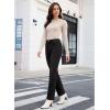 imageGRAPENT Straight Leg Jeans for Women Trendy High Waisted Classic Stretchy Denim Pants Casual Trouser Jeans with PocketsWashed Black
