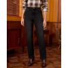 imageGRAPENT Straight Leg Jeans for Women Trendy High Waisted Classic Stretchy Denim Pants Casual Trouser Jeans with PocketsWashed Black