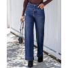 imageGRAPENT Wide Leg Jeans Woman High Waisted Trendy Stretchy Denim Pants Classic Trouser Jeans with Slash PocketsDarkness Blue