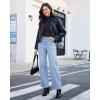 imageGRAPENT Wide Leg Jeans Woman High Waisted Trendy Stretchy Denim Pants Classic Trouser Jeans with Slash PocketsLakeside Blue