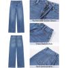 imageGRAPENT Wide Leg Jeans Woman High Waisted Trendy Stretchy Denim Pants Classic Trouser Jeans with Slash PocketsMedium Blue