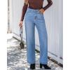 imageGRAPENT Wide Leg Jeans Woman High Waisted Trendy Stretchy Denim Pants Classic Trouser Jeans with Slash PocketsMedium Blue