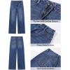 imageGRAPENT Wide Leg Jeans Woman High Waisted Trendy Stretchy Denim Pants Classic Trouser Jeans with Slash PocketsTimeless Blue