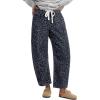 imageGRAPENT Barrel Jeans for Women Trendy High Waisted Pull On Wide Leg Cropped Leopard Cheetah Print Stretchy Denim PantsGray Cheetah