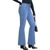 imageGRAPENT Flare Jeans for Women High Waisted Trendy Wide Leg Embellished Rhinestone Sparkly Concert Stretchy Denim PantsMedium Blue