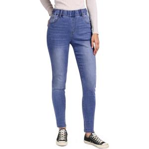 imageGRAPENT Skinny Jeans for Women High Waisted Trendy Pull On Elastic Waist Slim Jeggings Stretch Denim Pants Trouser JeansClassic Blue