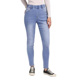 imageGRAPENT Skinny Jeans for Women High Waisted Trendy Pull On Elastic Waist Slim Jeggings Stretch Denim Pants Trouser JeansLakeside Blue