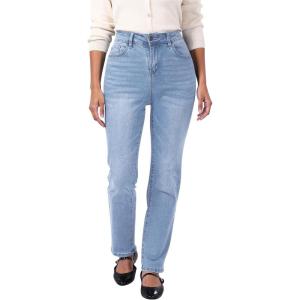 imageGRAPENT Straight Leg Jeans for Women Trendy High Waisted Classic Stretchy Denim Pants Casual Trouser Jeans with PocketsLakeside Blue