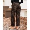 imageGRAPENT Barrel Jeans for Women Trendy High Waisted Pull On Wide Leg Cropped Leopard Cheetah Print Stretchy Denim PantsBrown Leopard