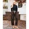 imageGRAPENT Barrel Jeans for Women Trendy High Waisted Pull On Wide Leg Cropped Leopard Cheetah Print Stretchy Denim PantsBrown Leopard
