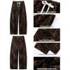 imageGRAPENT Barrel Jeans for Women Trendy High Waisted Pull On Wide Leg Cropped Leopard Cheetah Print Stretchy Denim PantsBrown Leopard