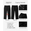 imageGRAPENT Capri Pants for Women Summer High Waisted Cotton Elastic Waist Dressy Casual Office Work Capris Trousers PantsBlack