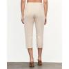 imageGRAPENT Capri Pants for Women Summer High Waisted Cotton Elastic Waist Dressy Casual Office Work Capris Trousers PantsMacadamia
