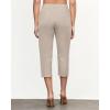 imageGRAPENT Capri Pants for Women Summer High Waisted Cotton Elastic Waist Dressy Casual Office Work Capris Trousers PantsOyster Gray