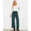 imageGRAPENT Corduroy Wide Leg Pants Woman High Waisted Fall Business Casual Elastic Waist Loose Trendy Trousers with PocketsForest Green
