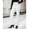 imageGRAPENT Wide Leg Jeans for Women High Waisted Trendy Button Fly Stretchy Denim Pants Vintage Straight Leg Trouser JeansCream White