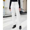 imageGRAPENT Wide Leg Jeans for Women High Waisted Trendy Button Fly Stretchy Denim Pants Vintage Straight Leg Trouser JeansCream White