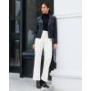 imageGRAPENT Wide Leg Jeans for Women High Waisted Trendy Button Fly Stretchy Denim Pants Vintage Straight Leg Trouser JeansCream White