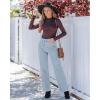 imageGRAPENT Wide Leg Jeans for Women High Waisted Trendy Button Fly Stretchy Denim Pants Vintage Straight Leg Trouser JeansLennox Blue