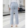 imageGRAPENT Wide Leg Jeans for Women High Waisted Trendy Button Fly Stretchy Denim Pants Vintage Straight Leg Trouser JeansLennox Blue