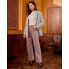 imageGRAPENT Wide Leg Jeans for Women High Waisted Trendy Button Fly Stretchy Denim Pants Vintage Straight Leg Trouser JeansPecan Brown
