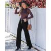 imageGRAPENT Wide Leg Jeans for Women High Waisted Trendy Button Fly Stretchy Denim Pants Vintage Straight Leg Trouser JeansTrue Black