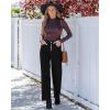 imageGRAPENT Wide Leg Jeans for Women High Waisted Trendy Button Fly Stretchy Denim Pants Vintage Straight Leg Trouser JeansTrue Black