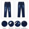 imageGRAPENT Jeans for Women High Waisted Distressed Straight Leg Ripped Jeans Stretchy Denim Pants Western Outfit 90s