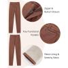imageGRAPENT Fleece Lined Jeans for Women High Waisted Skinny Welt Pocket Winter Stretchy Denim Pants Warm Thermal JeggingsCappuccino
