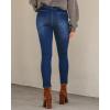 imageGRAPENT Fleece Lined Jeans for Women Trendy High Waisted Skinny Winter Stretchy Denim Pants Ankle Warm Thermal JeggingsClassic Blue